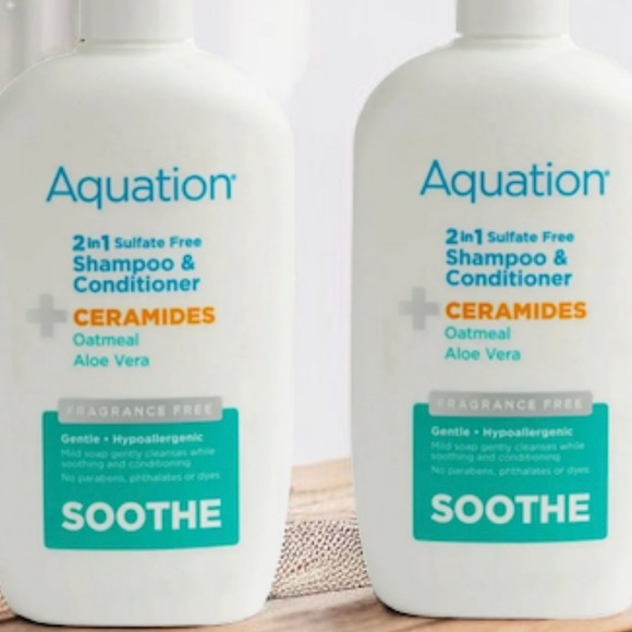 2x Aquation Shampoo Conditioner 2in1 Ceramides Sulfate Free Hypoallergenic Lot - Picture 2 of 10